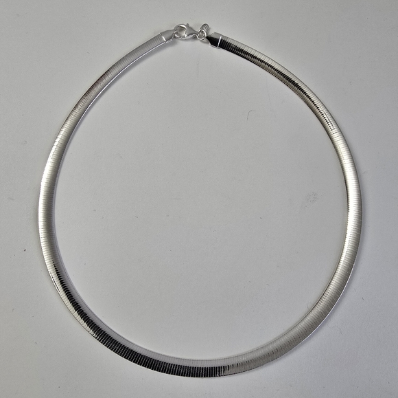 950 Sterling Silver more than 925 Reversible Herringbone Necklace